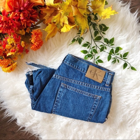 Calvin Klein Pants - CK VINTAGE HIGHWAISTED DISTRESSED DENIM SHORTS